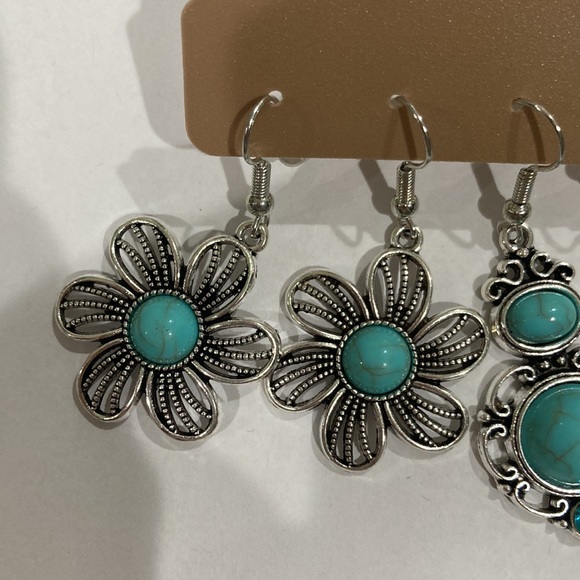 Three Earrings, Vintage Bohemian Style - NEW - Picture 2 of 5